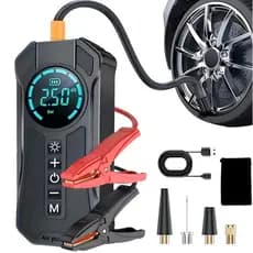 Compressor de Ar Portátil Digital Sem Fio para Pneu Carro Moto Bike 8000mAh