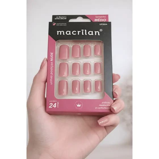 Unha Postiça Marca Macrilan Cor Nude