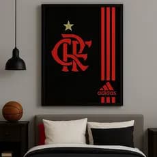 Quadros Flamengo Escudo Rubro-Negro MDF Decorativo