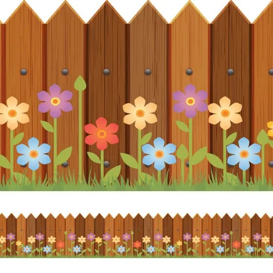 10 Metros Faixa Decorativa Infantil Cerca Flores Menina