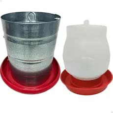 Comedouro Tubular 3Kg Bebedouro Automático 2L Aves Galinhas Pintinhos