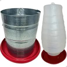 Comedouro Bebedouro Aves Tubular Automático Galinhas Codornas Pintinhos 5kg e 5l