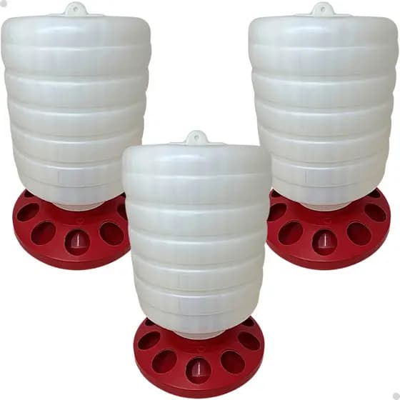 Kit 3 Comedouro Automático Aves Galinhas Galos Pintos Codornas Grande 5kg