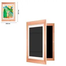 Moldura Expositora Infantil A4 com Compartimento Porta Desenhos 50-100 Folhas Decoração Criativa Crianças