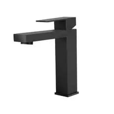 Torneira Monocomando Lavatório Preta Fosca Cascata Banheiro Lavabo Luxo Design Moderno BM-F1385