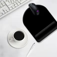 Mouse pad com apoio para o pulso, mouse pad de silicone de cor sólida, apoio para o pulso 3D, apoio para mesa de escritó