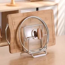 Suporte para tábuas de corte com espessura de 6MM, em aço inoxidável 304, suporte doméstico de duplo compartimento para