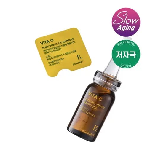 [boncept] Kit De Ampola Vita C Double Shot , 300 Ui , 1 Unidade/Coreana/Solução Iluminadora Da K_you