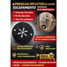 Grampo Presilha Escapamento Defletor Calor Universal Fixação Protetor Térmico Anti Vibração Resistente