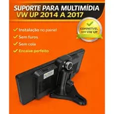 Suporte Para Multimidia Vw Up 2014 A 2017 Preto