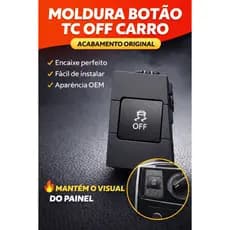 Moldura Botão TC OFF Painel UP | Suporte Interruptor Controle de Tração | Acabamento Original