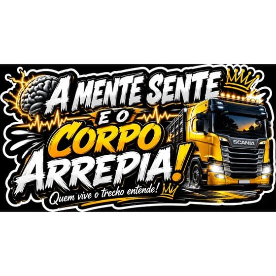 Bandeira  90x65 cm com 4 Ilhós  Qualidade para Caminhão,  a mente sente LONA