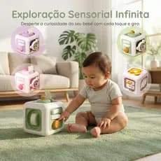 Brinquedos De Menino 6 Em 1 Cubo Montessori Sensory Busy Board Habilidades Prática Brinquedos Para Crianças De 2 Anos