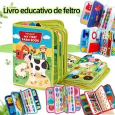 Toddler Felt Montessori Busy Book Atividade Sensorial Boards Fine Motor Skill Quiet Car Travel