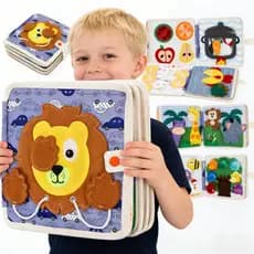 Brinquedos Maleta Sensoriais Básicos De Habilidades De Vida Para Toddlers Montessori Busy Board