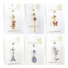 KIT 12 Peças DE Piercing De Umbigo Com Pingente Sortido IDEAL PARA  REVENDE CONTEM  Atacado
