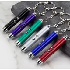 KIT 6 Canetas Laser 3 Em 1 / Laser Potente , Lanterna E Chaveiro,brincar com gatos TOP