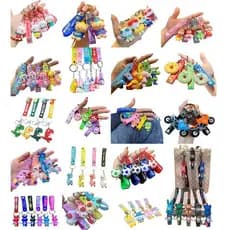 Kit 50 Chaveiros 3D Pingente Com Desenhos Fofos Emborrachado Para Revenda