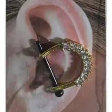 KIT COM 2PÇ Piercing De Mamilo,Orelha, Cartilagem TOP  Aço
