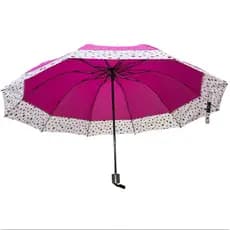 Kit 12 Sombrinhas Bolinha Dobrável – Tamanho Grande, Cores Sortidas, Modelo Prático WL-32