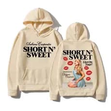 Moletom Canguru Sabrina Carpenter Short N Sweet Live on Tour 2024 -Envio Imediato