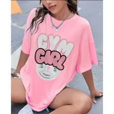 Camiseta Camisa Tshirt 100%Algodão Feminina Treino Academia Musculação Fitness Oversized Gym Girl