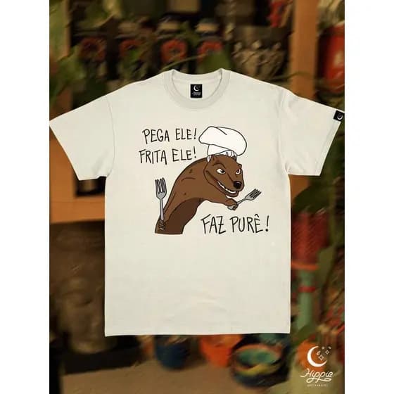 Camiseta Frita Ele, Faz Purê - Creme