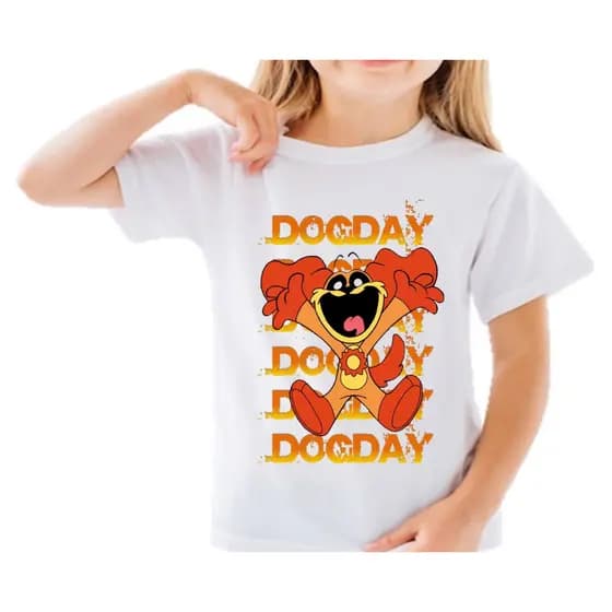 CAMISETAS SMILING CRITTERS - POPPY PLAY TIME PERSONAGENS - DOGDAY INFANTIL UNISEX