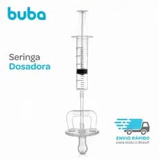 Dosador de Remédio Buba Com Estojo Chupeta Bebê Seringa Dosadora Infantil
