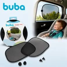 Kit 2 Protetor Solar para Carro Bebê Infantil com Ventosa Buba Tapa Sol