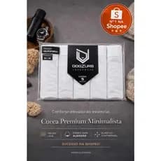 KIT 05 Cuecas Boxer Masculinas Minimalistas DOGZURB  BRANCA  em Microfibra Premium |   Conforto e Estilo | Forro Algodão