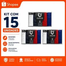 Kit 15 Cuecas Boxer Masculinas Minimalistas  DOGZURB em Microfibra Premium | Conforto e Estilo