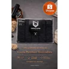 KIT 05 Cuecas Boxer Masculinas Minimalistas DOGZURB  PRETAS  em Microfibra Premium |   Conforto e Estilo | Forro Algodão