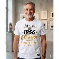 Camiseta 60 anos 1966 sendo incrível blusa para presente