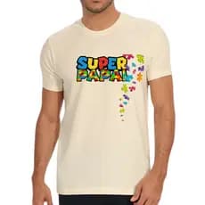 Camiseta AUTISMO - SUPER MAMÃE - SUPER PAPAI  autista super mario aniversário dia a dia promoção