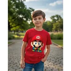 Camiseta Mario Word + Seu Nome Camiseta Personalizada Niver
