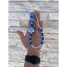 Prendedor de Chupeta Menino Baby Shark - Divertido e Personalizado com o Nome do Bebê