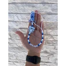 Prendedor de Chupeta Menino Ursinho - Divertido, Personalizado com Nome do Bebê