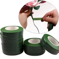 30M Auto-Adesivo Verde Enxertia Fita De Papel Haste Floral Para Guirlandas DIY Artesanato Flor De Seda Artificial