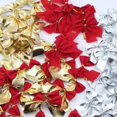 10 Pçs Natal Vermelho Pequeno Arco Decoração Da Árvore De Pingente DIY Cena Do Feriado Para Casa