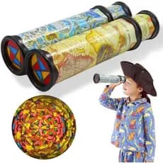 Caleidoscópio Rotativo Ajustável 30cm Colorido Mágico Brinquedo Fantasia para Crianças Novo