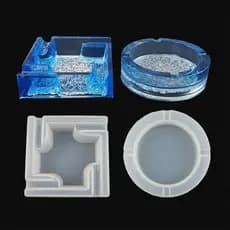 1PC Cinzeiro Artesanato DIY Transparente Resina UV Epóxi Silicone Combinação Moldes Para Fazendo Encontrar Acessórios Jó