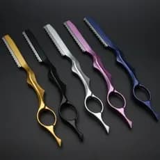 Profissional De Aço Inoxidável Afiada Barbeiro Lâmina Corte Cabelo Desbaste Faca Salão Lâminas 1pc