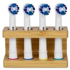 Natural Hotel Mini Multi-Slot Suporte De Bambu Economia De Espaço Banheiro Escova De Dentes Elétrica Cabeça Titular Anti
