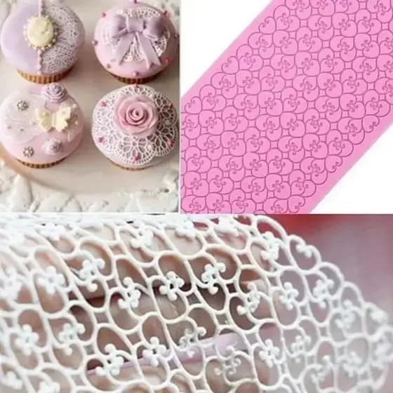 Criativo Novo Bolo Decoração Moldes Rendas Molde De Silicone Açúcar Artesanato Fondant Esteira Do Ferramenta De Coziment
