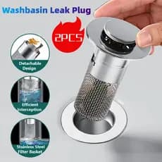 Plugue De Pia Rolha De Drenagem Pop-up , Filtro De Núcleo À Prova De Odor De Aço Inoxidável , Anti-Entupimento Universal