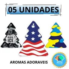 Kit 5 Unidades De Cheirinho de Carro Aromatizantes Pinheiro Ambiente ORIGINAL