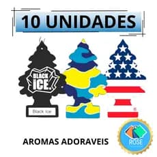Kit 10 Unidades de Cherinho Aromatizantes Para Carro Pinheiro