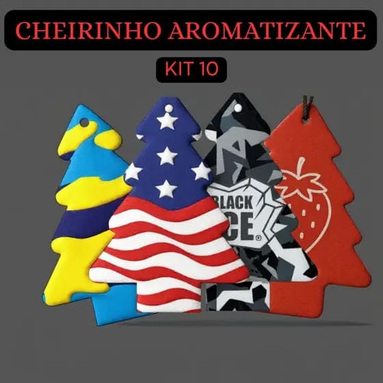 Kit 10x Cheirinho de Carro Aromatizante Automotivo Brinde Lava Rapido Atacado
