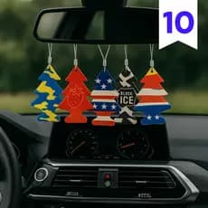 Kit 10x Cheirinho de Carro Aromatizante Automotivo Pinheiro Brinde Lava Rapido